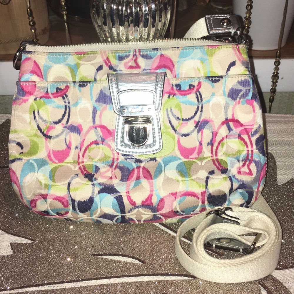 Watercolor Pastel Coach Crossbody